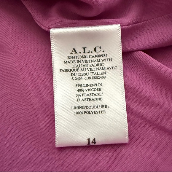 A.L.C. Carina Cold Shoulder Mini Dress Rosario Pink Purple Size 14 Plus - Picture 9 of 12